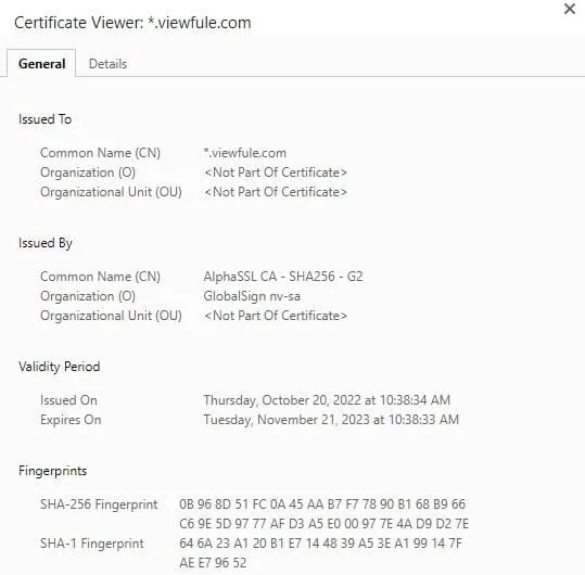 what does an ssl certificate look like