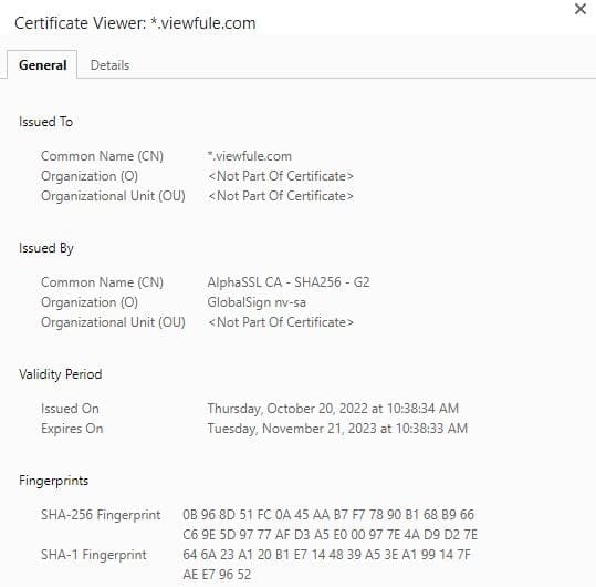 what does an ssl certificate look like